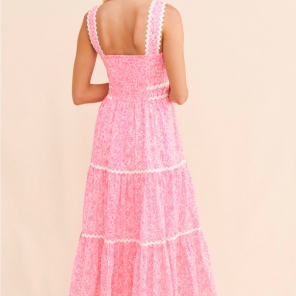 Lilly Pulitzer Pink Floral Midi Dress - Picture 3 of 8